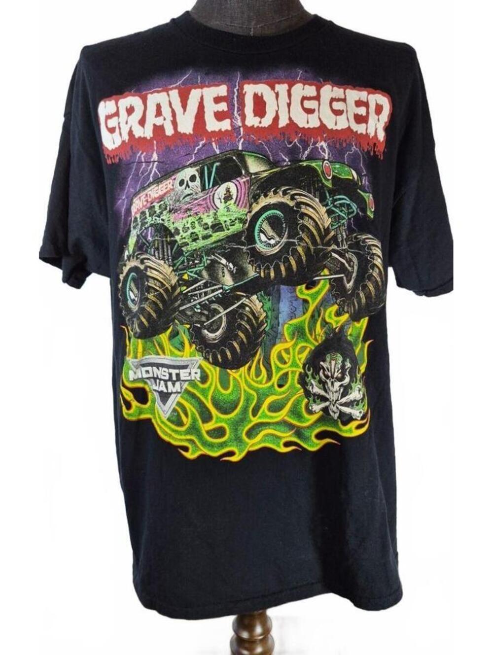 Monster Jam Grave Digger Graphic Tee 2X Black